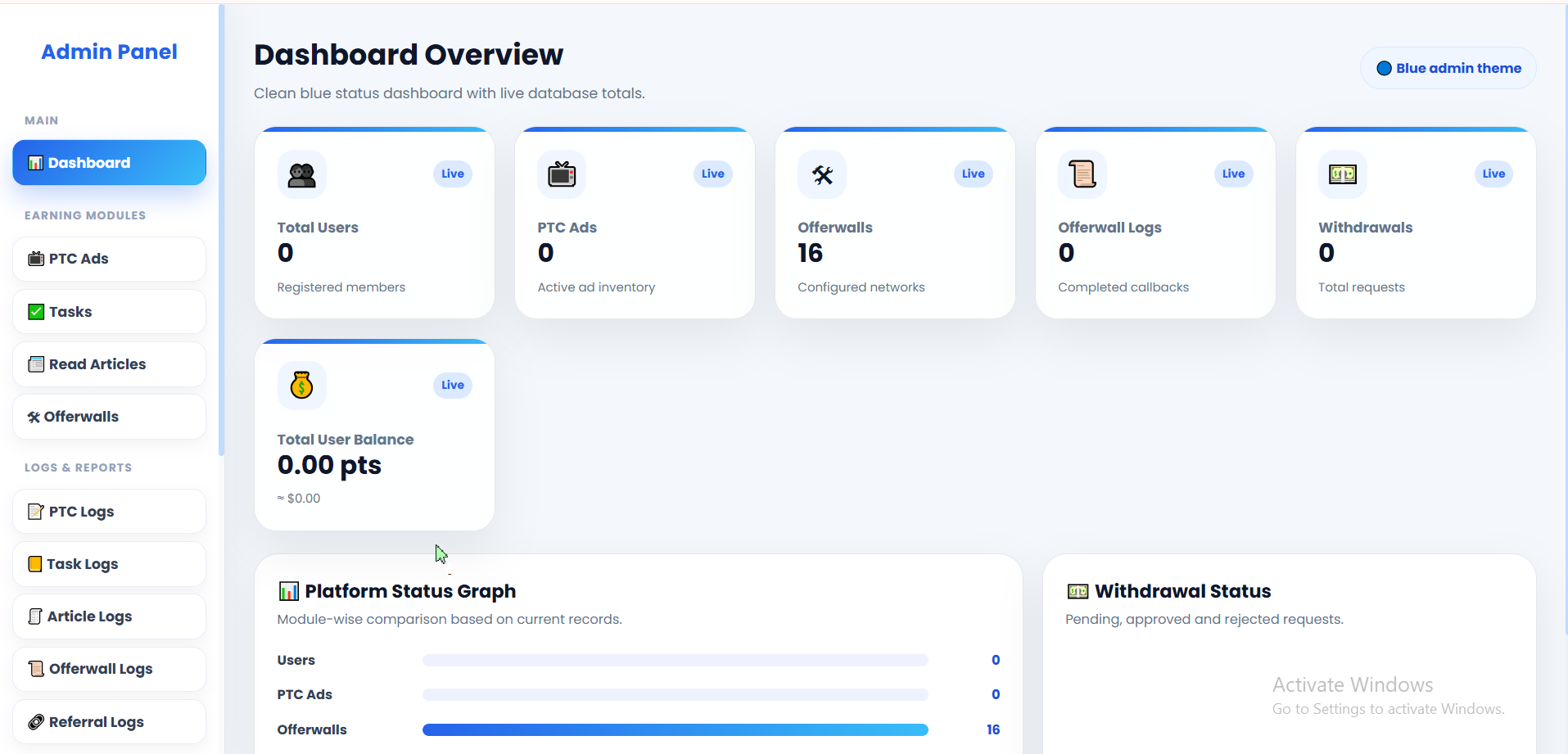 offerwall Script+ptc
